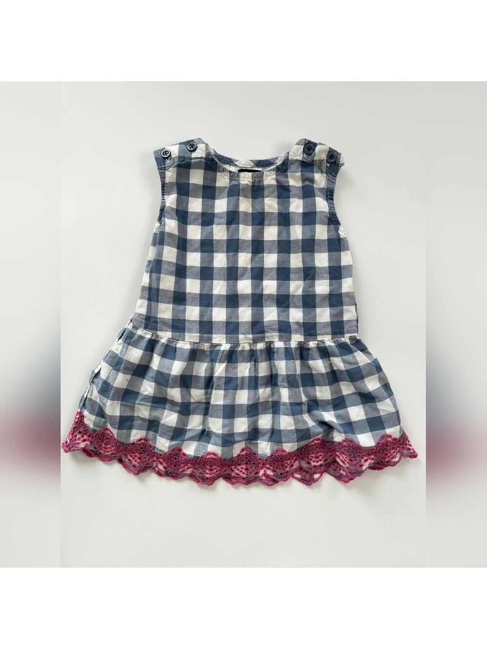 🩵 4/$20 Gap Blue and Pink‎ Checkered Kids Dress